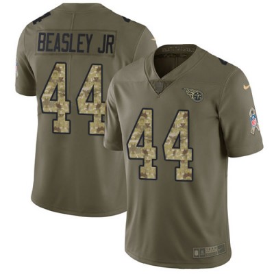 Nike Tennessee Titans #44 Vic Beasley Jr OliveCamo Men's Stitched NFL Limited 2017 Salute To Service Jersey Men's